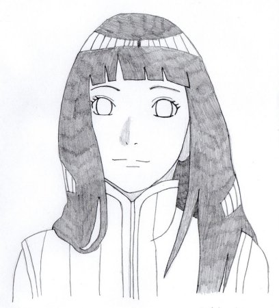 Аниме Наруто Хината для срисовки