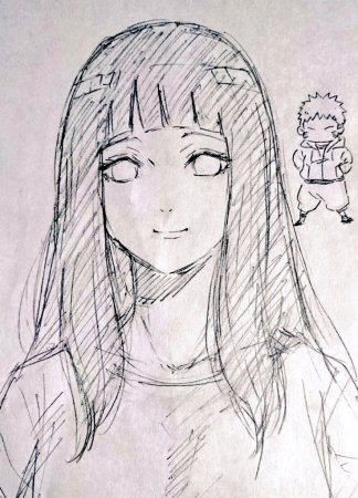 Хината Хьюга для срисовки