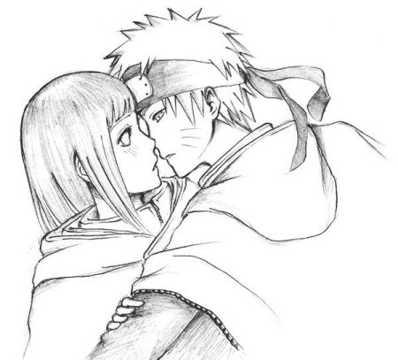 Наруто Хината и Наруто срисовка