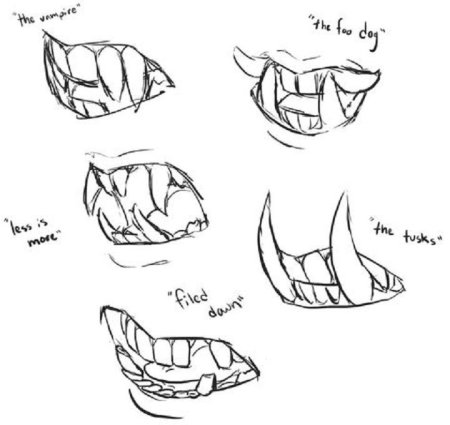 Клыки референс сбоку
