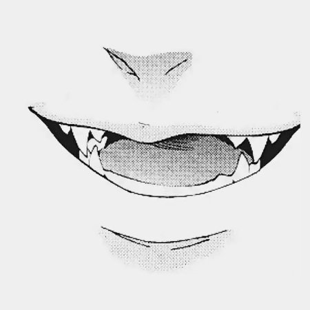 Аниме улыбка с клыками