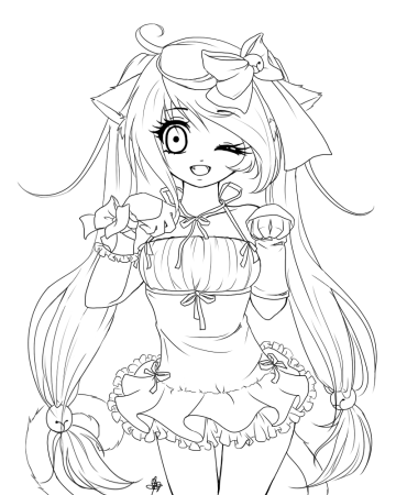 Раскраски для девочек аниме