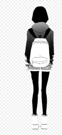 Аниме девушка со спины в полный рост