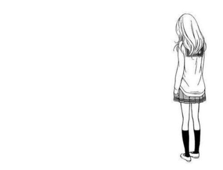 Аниме спиной в полный рост