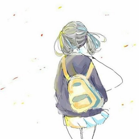 Аниме девочка с портфелем