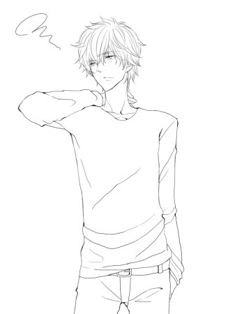 Раскраски аниме парни в полный рост