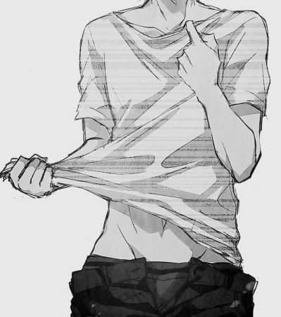 Аниме парень в футболке