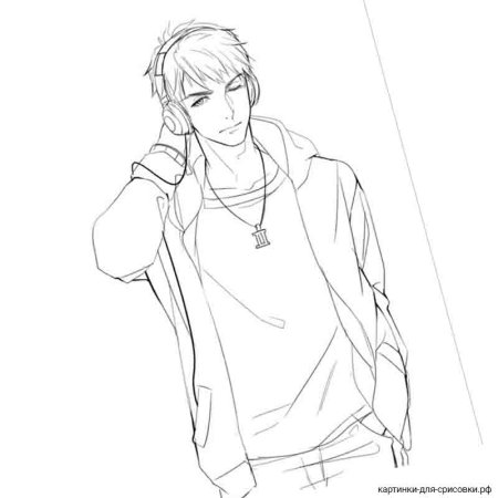 Картинки для срисовки парни