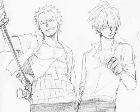 Зоро Ван Пис рисунок карандашом