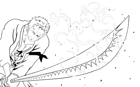 Ван Пис раскраска зорро