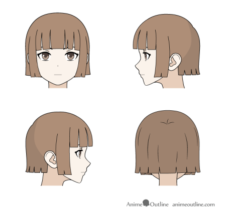 Короткие аниме прически