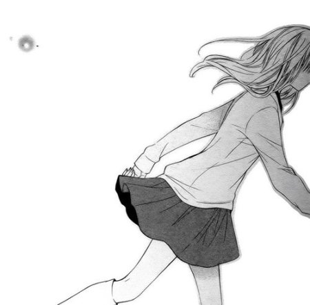 Аниме девушка убегает