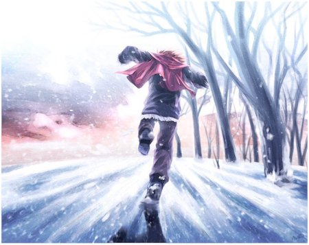 Парень бежит арт