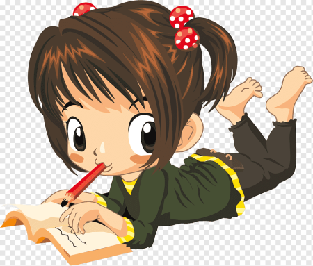 Мультяшка девочка ученик