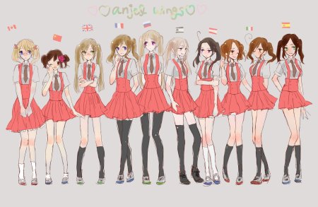 Аниме девушки страны