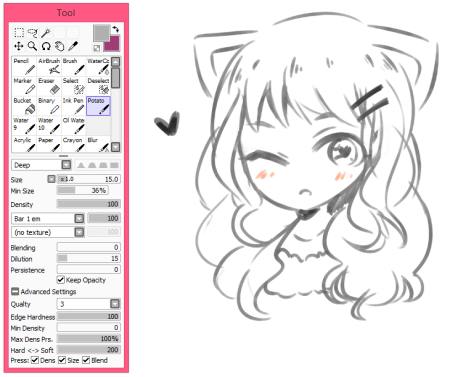 Рисование в Paint Tool Sai