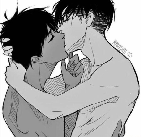 Поцелуй Леви и Эрена