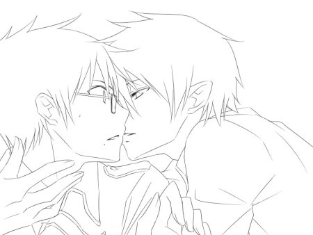 Раскраски аниме яой