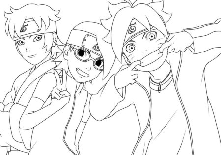 Раскраски Боруто и Наруто раскраска