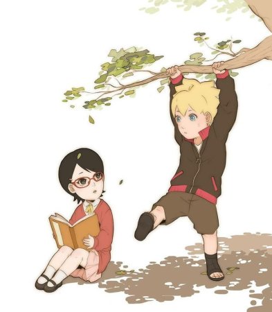 Боруто Сарада Мицуки и Каваки