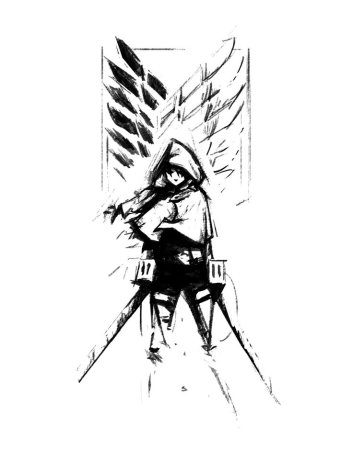 Тату атака титанов Леви