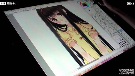 Аниме на графическом планшете