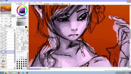 Рисуем Ани на графическом планшете