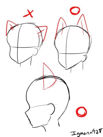 Ушки для рисования котов