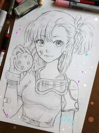 Рисунки в альбоме карандашом аниме