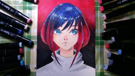 Аниме с подсветкой рисовать