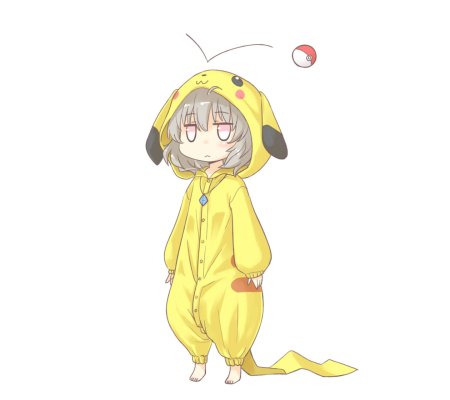 Аниме в костюме Пикачу