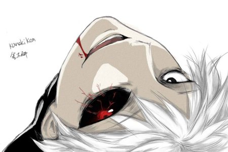 Токийский гуль акварель