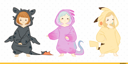 Девочка в кигуруми рисунок