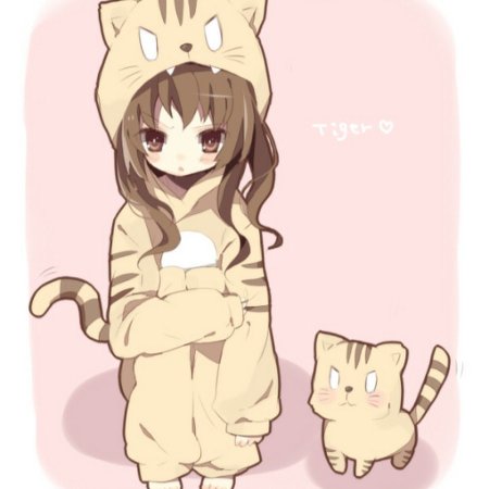 Аниме девочка в кигуруми