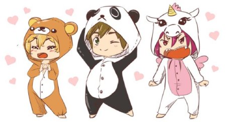 Аниме подружки в кигуруми