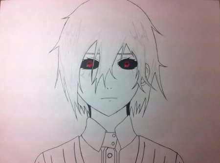 Срисовка из аниме Токийский гуль