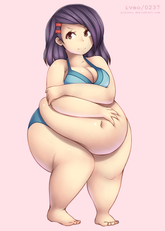 Weight gain girl progression аниме