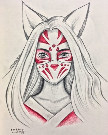 Маска Кицунэ аниме кролик