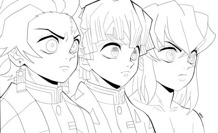 Демон слеер раскраска