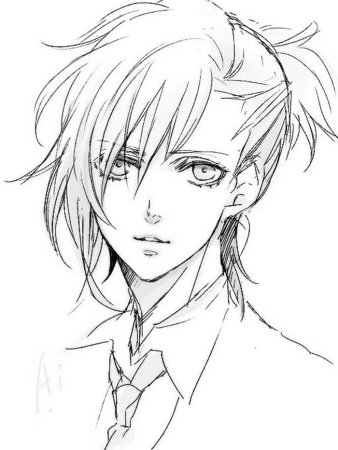 Скетчи аниме мальчиков