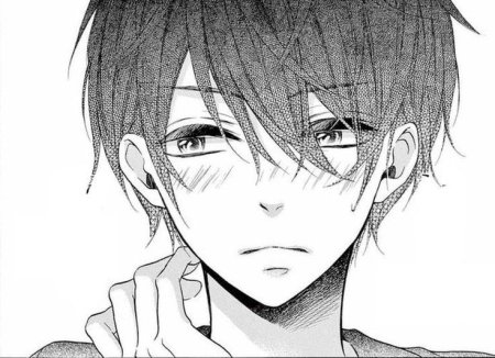 Смущение аниме парень