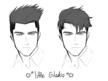 Референс прически мужской сбоку аниме