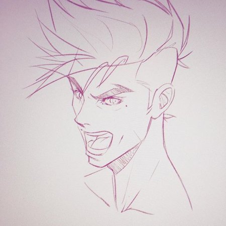 Аниме Наброски мужских лиц