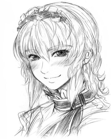 Портрет аниме девушки