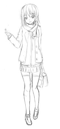 Аниме девочки в полный рост