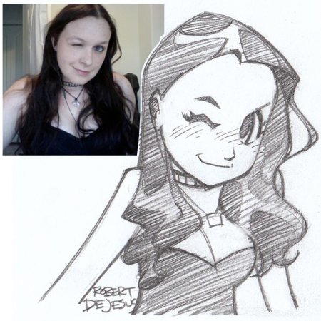 Портреты людей в стиле аниме