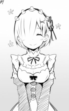 Рам Ре Зеро черно белая