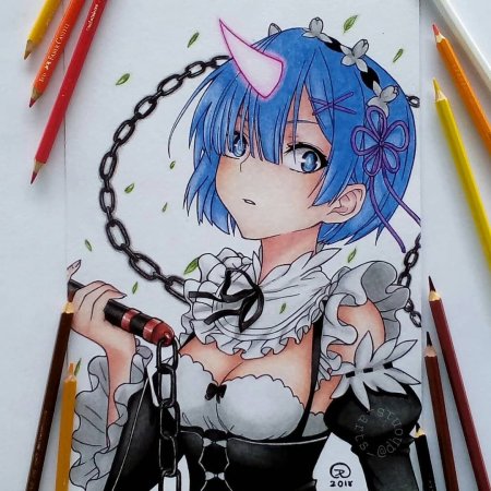 Рем Ре Зеро для срисовки