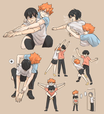 Волейбол Хината и Кагеяма омегаверс