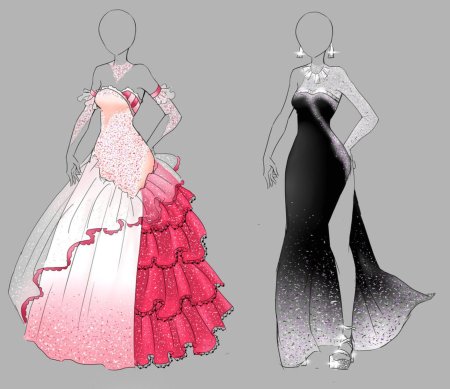 Красивые платья для рисования